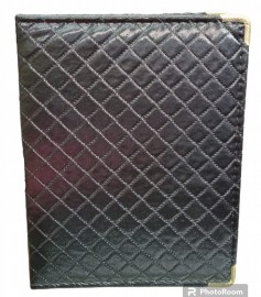 Pasta de louvor n04 quadriculado preto brilhoso