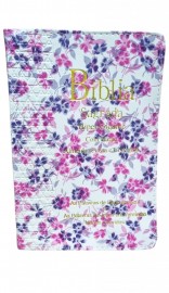 B�blia Hiper Gigante Luxo com Harpa capa bege - palavra de Deus em azul e palavra de Jesus em vermelho