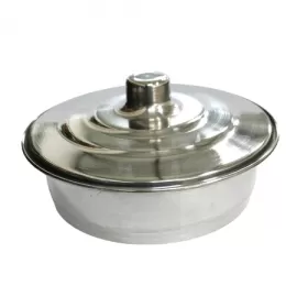 Bandeja de p�o para santa ceia em alum�nio