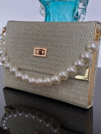 Biblia Bolsa Letra Grande com Harpa alca Corrente Perola