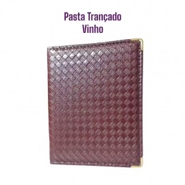 Pasta para hinos n�05 tran�ado vinho 